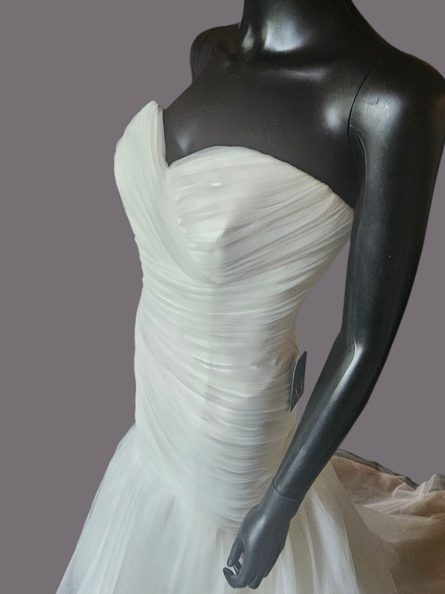 Tulle Fit Flare Strapless Wedding Gown - Mori Lee