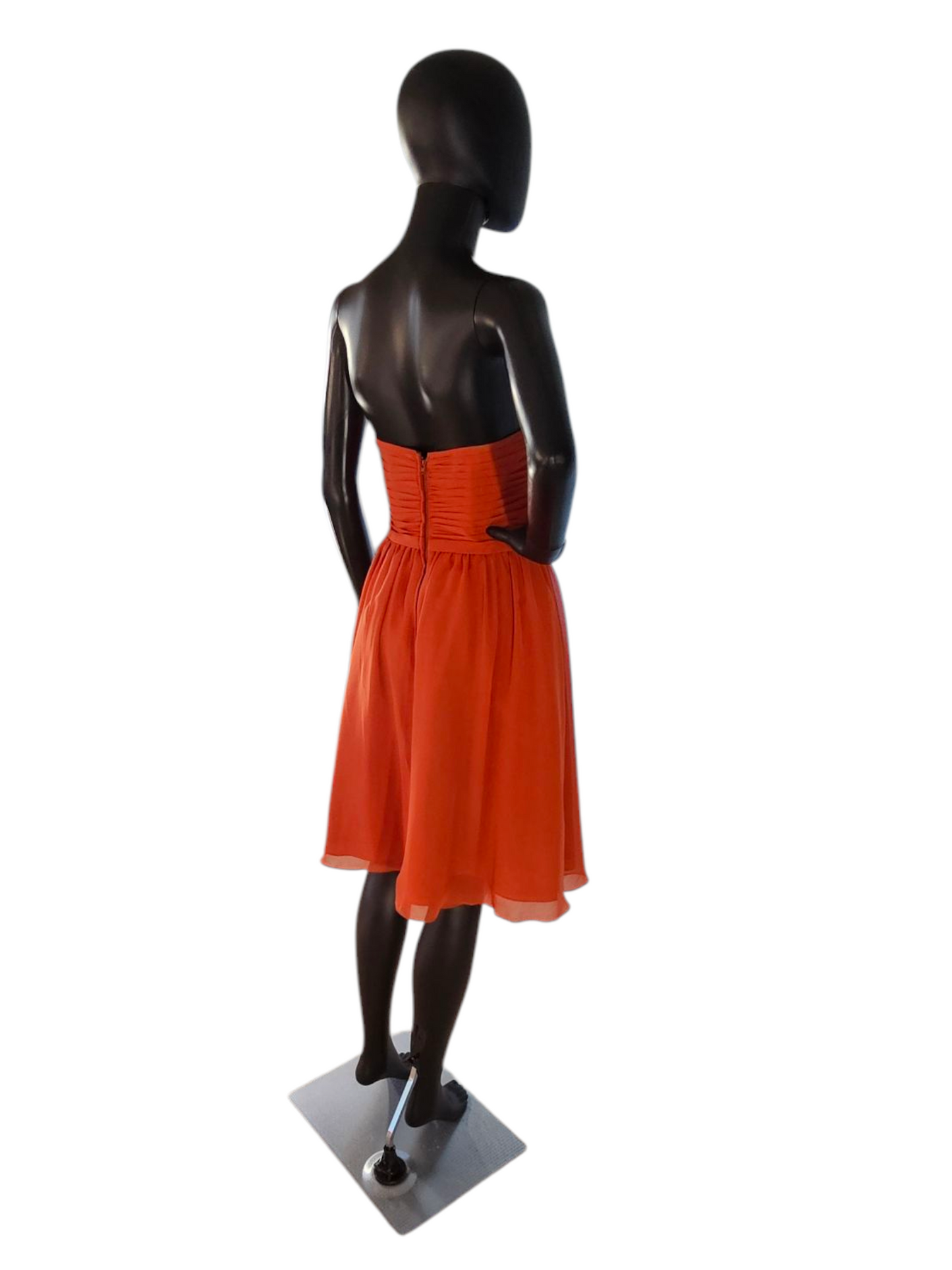 Burnt Orange Chiffon Short Cocktail Dress - Alfred Angelo